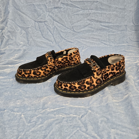 Dr. Martens Leopard and Black Suede Loafers - Picture 3 of 7